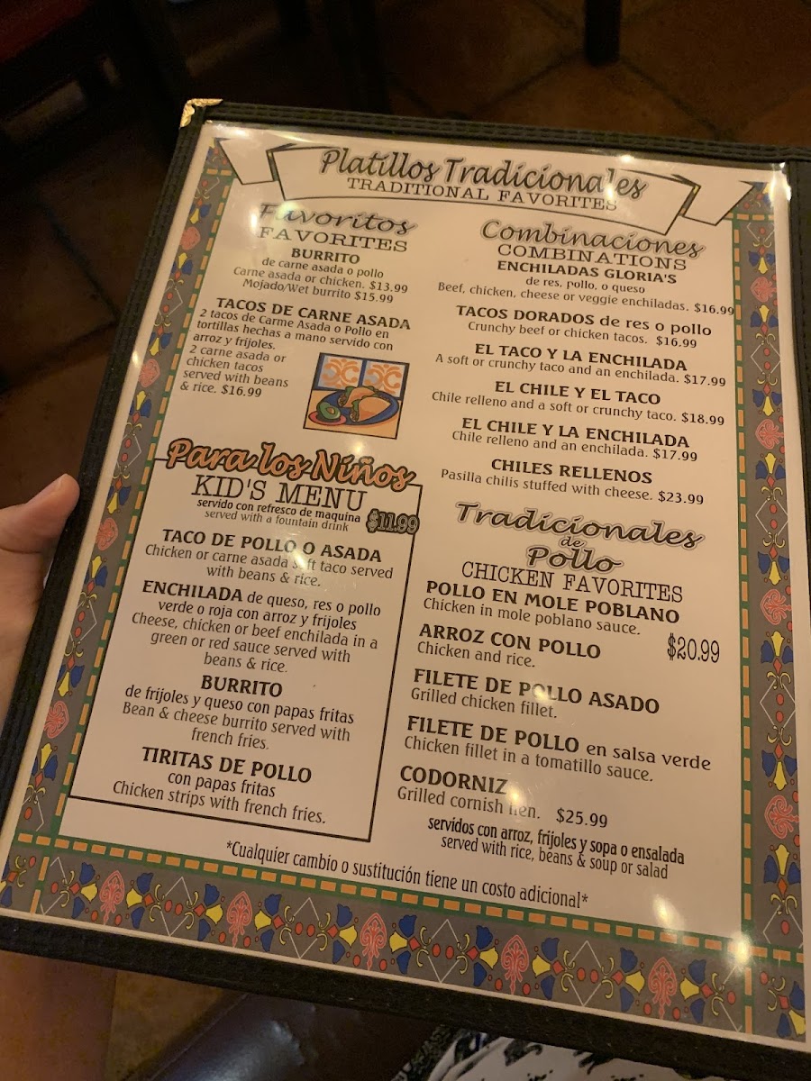 Gloria's Restaurant Menu - Image 3