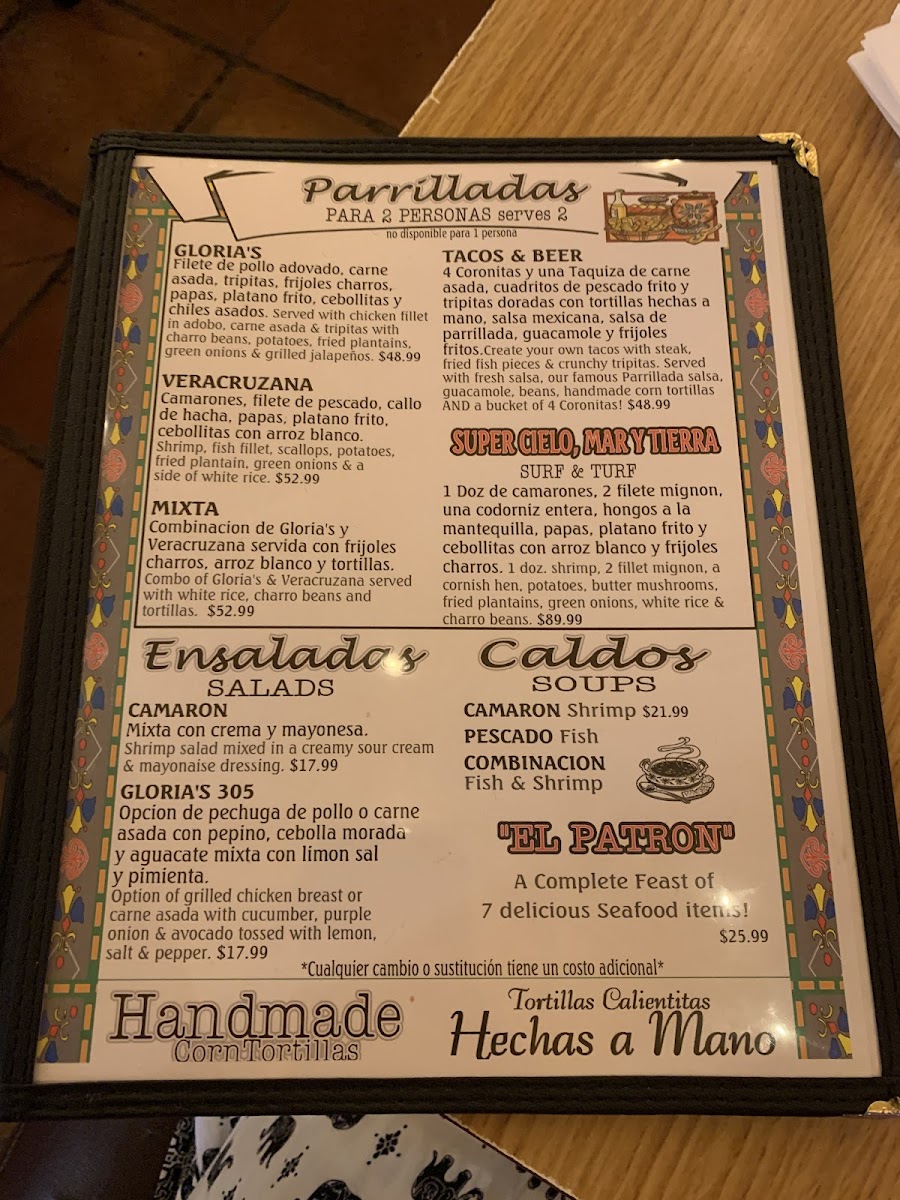 Gloria's Restaurant Menu - Image 5
